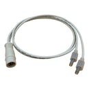 Rising Dragon white wire double pol coiled cable with male and female ends