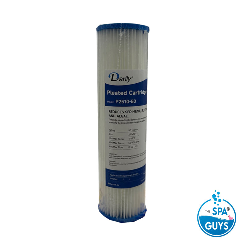 2.5″x10″ Pleated Sediment Cartridge 50 Micron