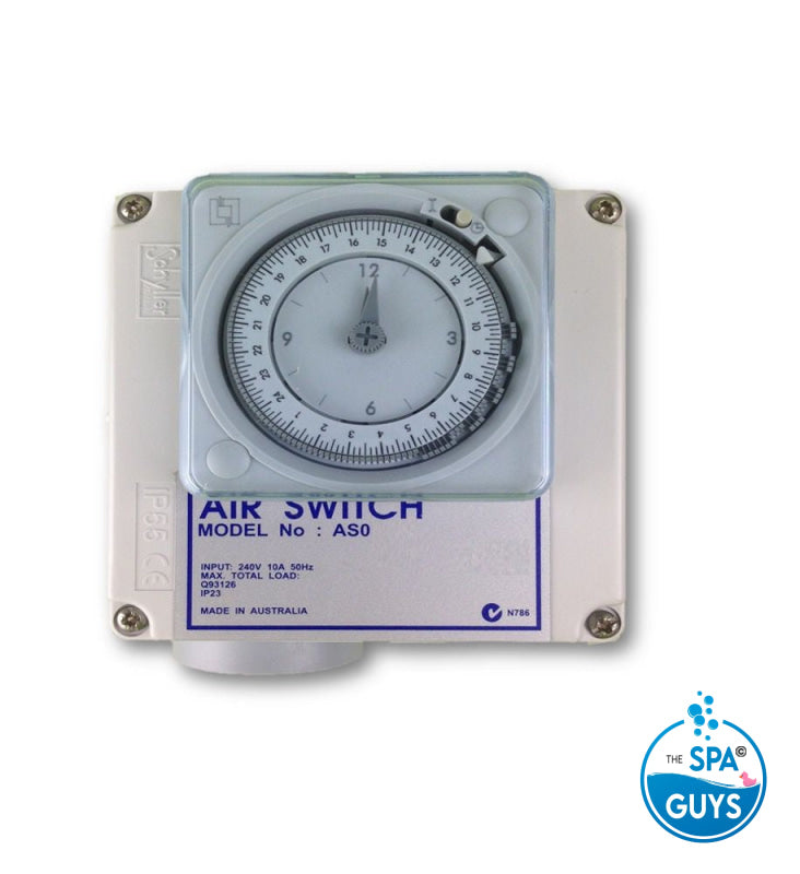 Single Outlet 10Amp Air Switch Box C/w Time Clock Controllers