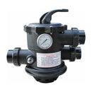 Waterco six position multiport valve with pressure gauge